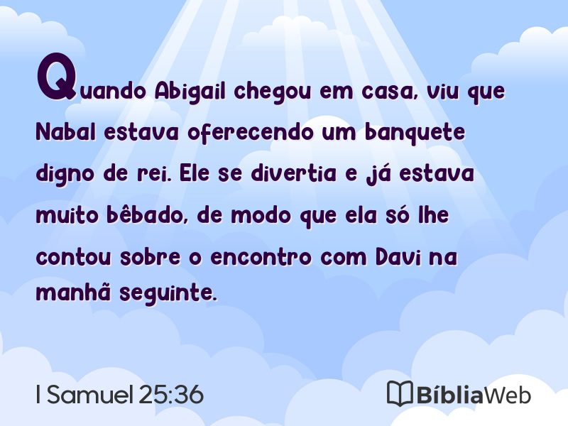 I Samuel 25:36 em imagem para compartilhar