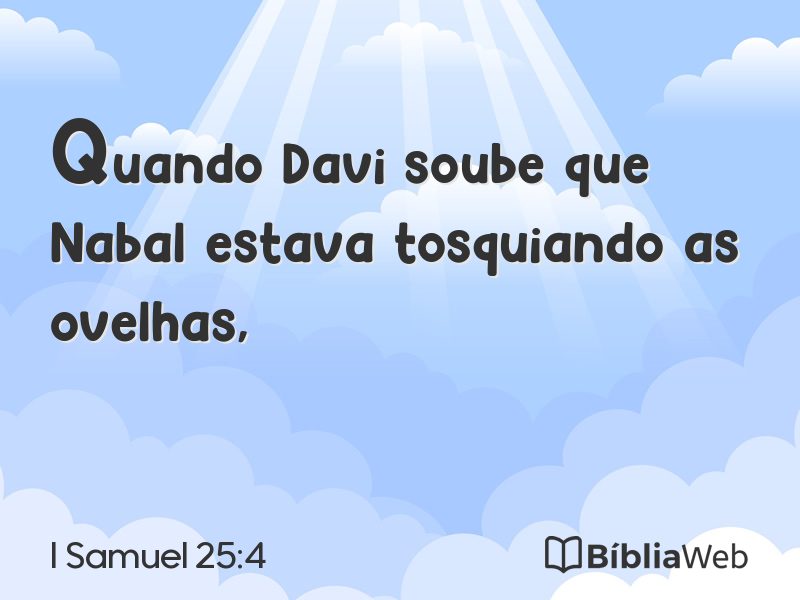 I Samuel 25:4 em imagem para compartilhar