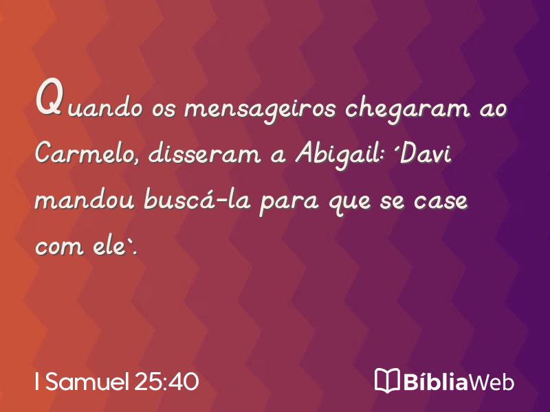 I Samuel 25:40 em imagem para compartilhar