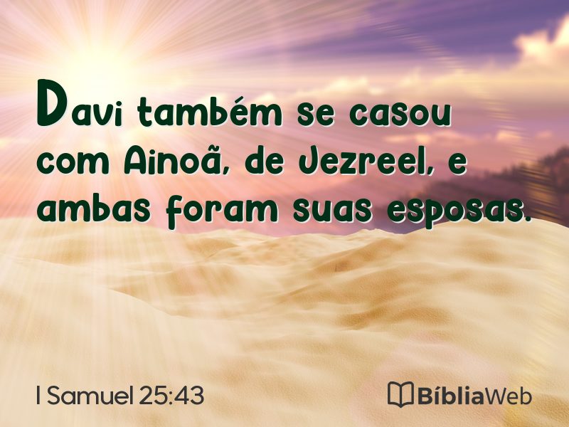 I Samuel 25:43 em imagem para compartilhar