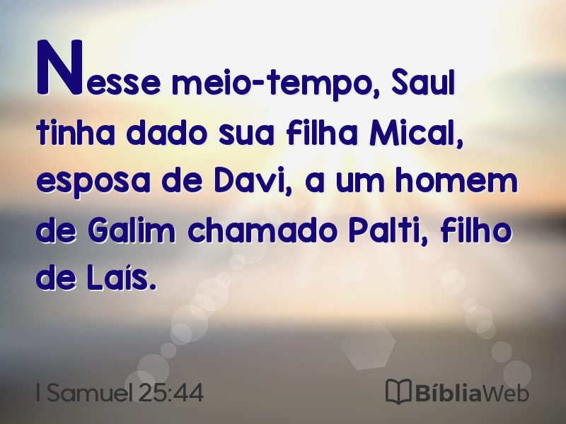 I Samuel 25:44 em imagem para compartilhar