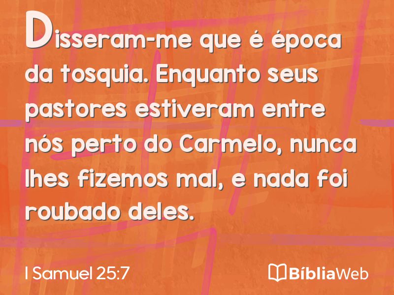 I Samuel 25:7 em imagem para compartilhar
