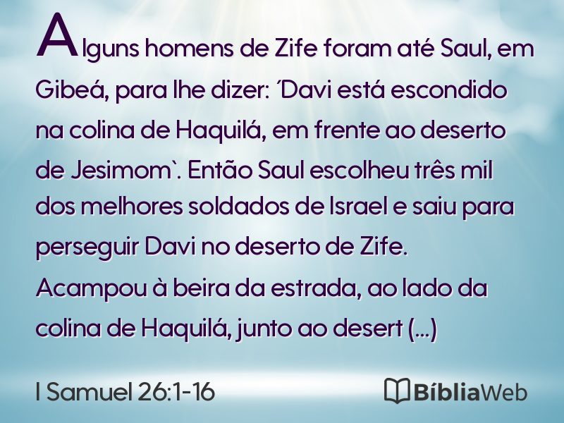 I Samuel 26:1-16 em imagem para compartilhar