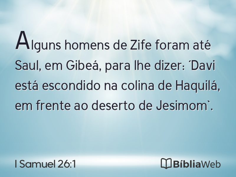 I Samuel 26:1 em imagem para compartilhar