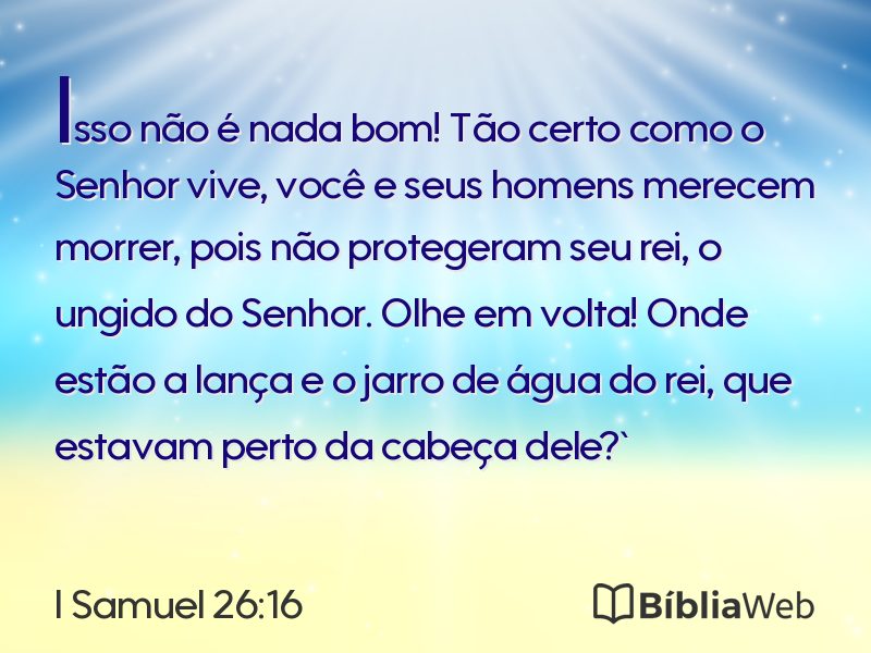 I Samuel 26:16 em imagem para compartilhar
