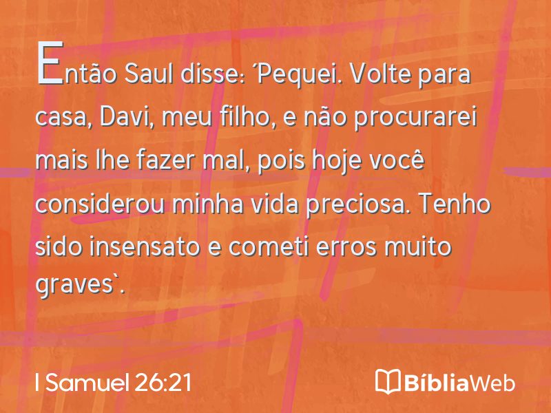 I Samuel 26:21 em imagem para compartilhar