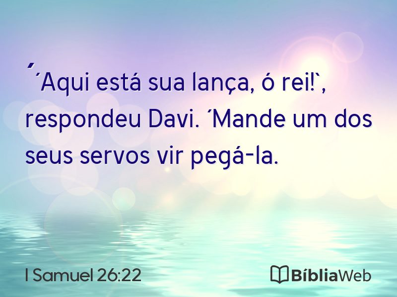 I Samuel 26:22 em imagem para compartilhar