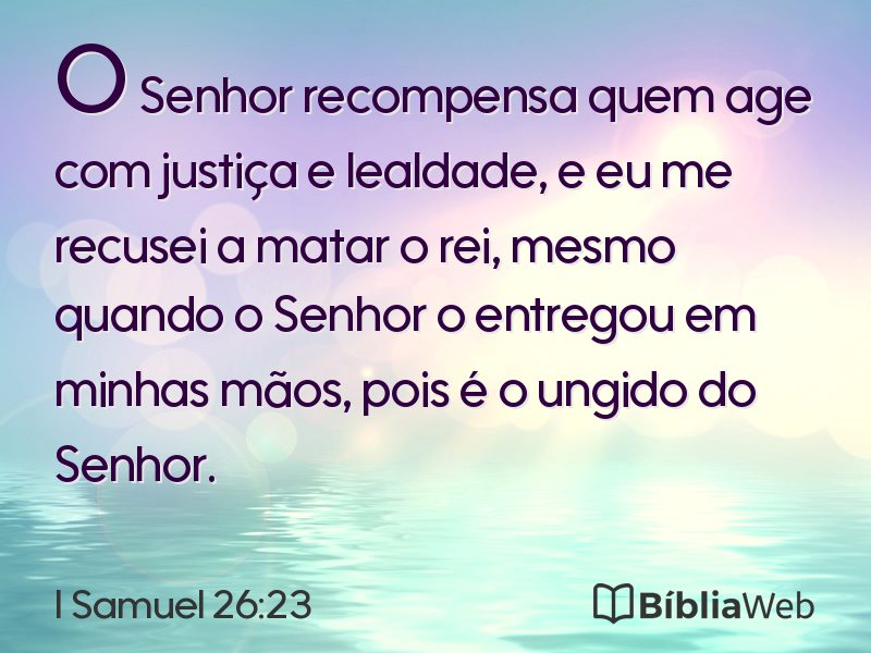 I Samuel 26:23 em imagem para compartilhar