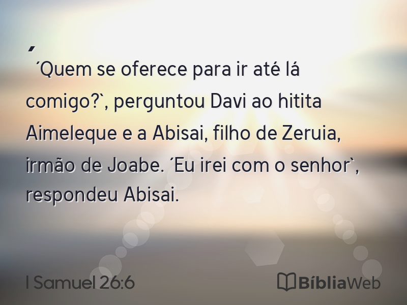 I Samuel 26:6 em imagem para compartilhar