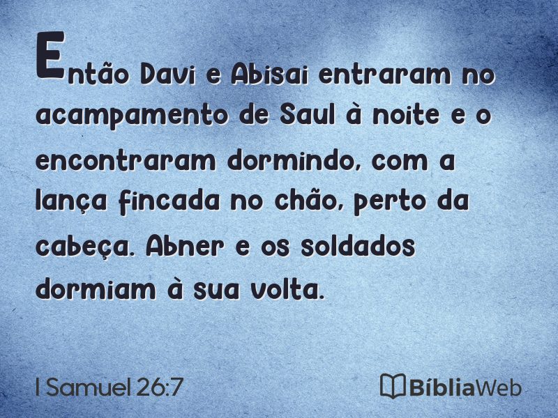 I Samuel 26:7 em imagem para compartilhar