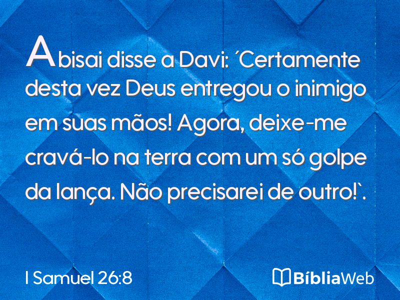 I Samuel 26:8 em imagem para compartilhar