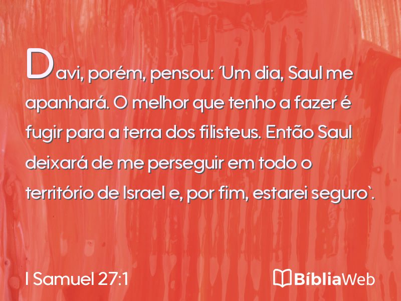 I Samuel 27:1 em imagem para compartilhar