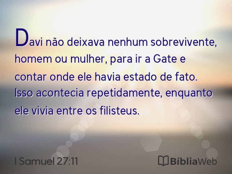 I Samuel 27:11 em imagem para compartilhar