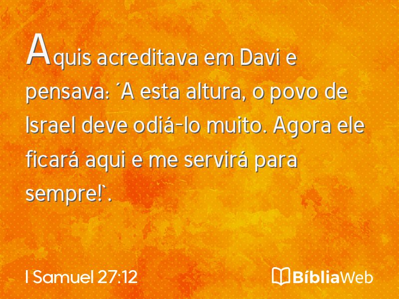I Samuel 27:12 em imagem para compartilhar