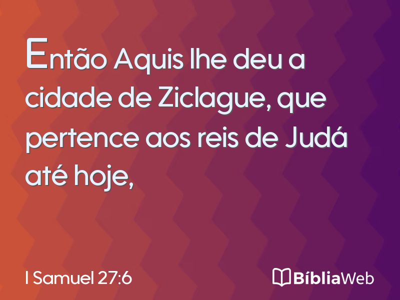 I Samuel 27:6 em imagem para compartilhar