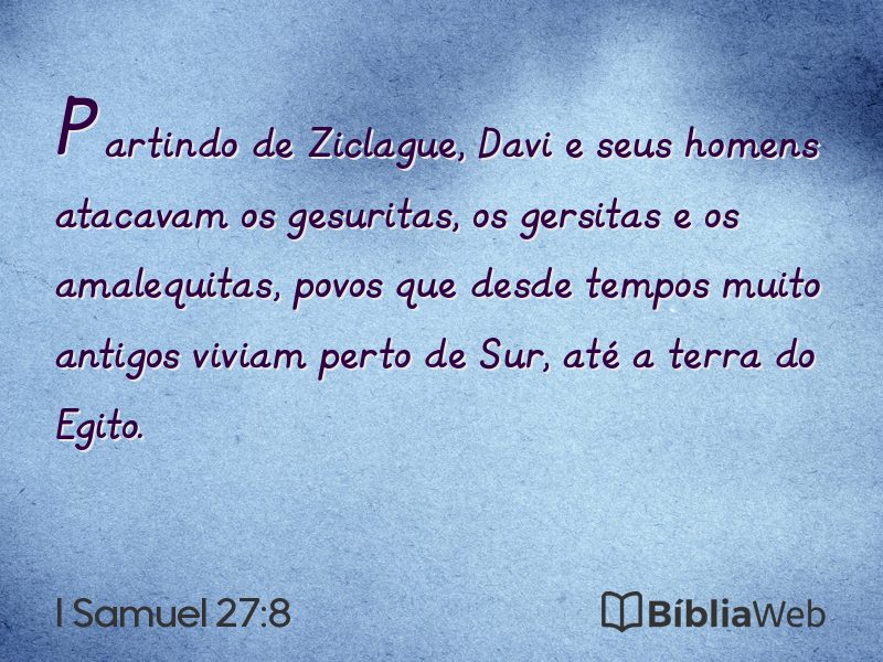 I Samuel 27:8 em imagem para compartilhar