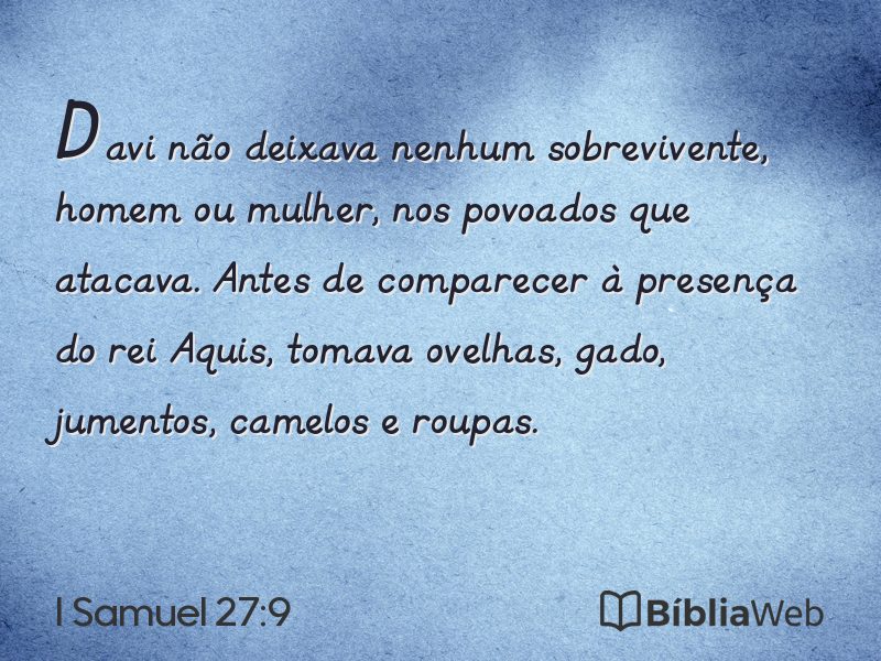I Samuel 27:9 em imagem para compartilhar