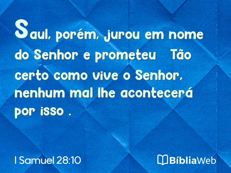 I Samuel 28:10 em imagem para compartilhar