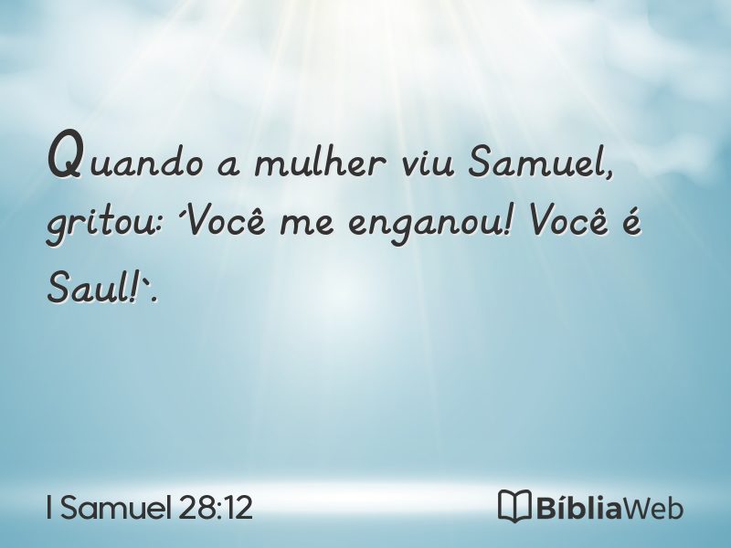 I Samuel 28:12 em imagem para compartilhar