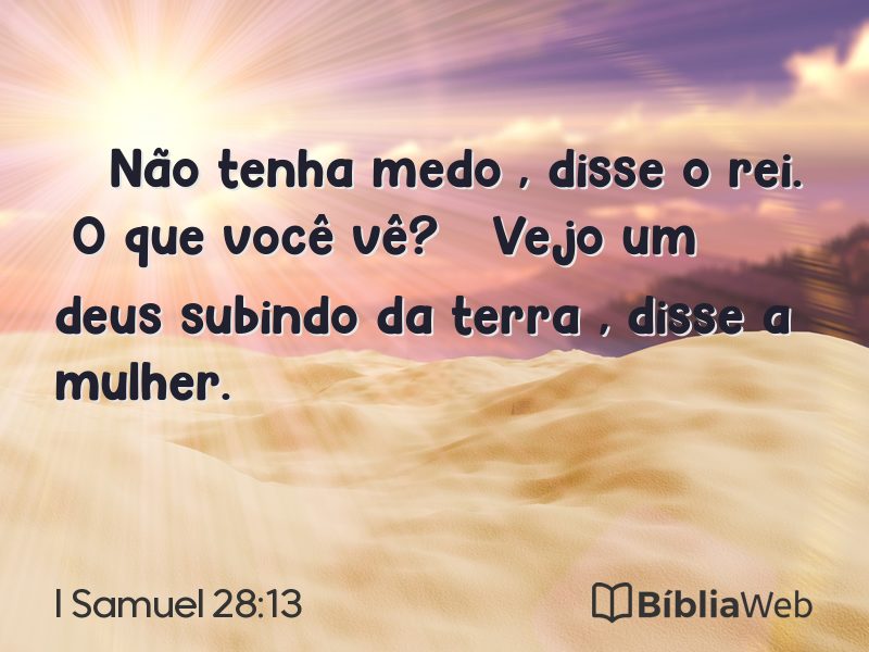 I Samuel 28:13 em imagem para compartilhar