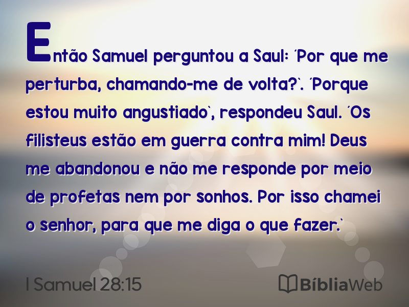 I Samuel 28:15 em imagem para compartilhar