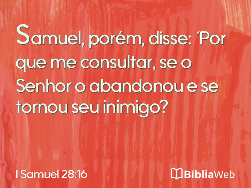 I Samuel 28:16 em imagem para compartilhar