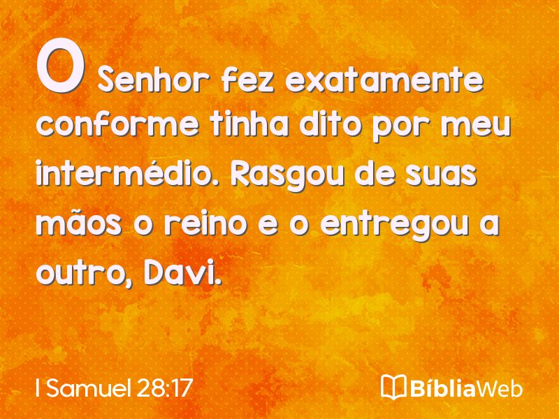 I Samuel 28:17 em imagem para compartilhar