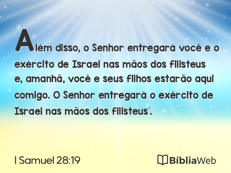 I Samuel 28:19 em imagem para compartilhar