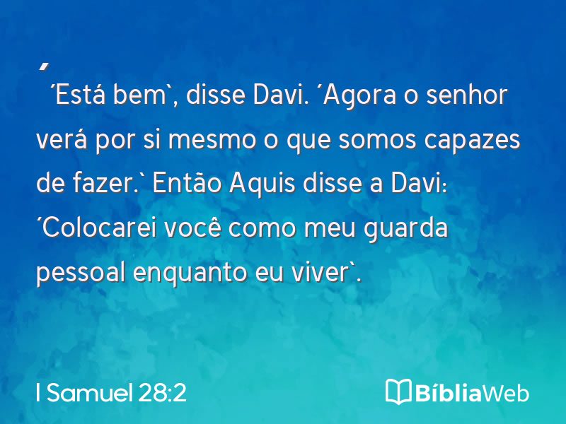 I Samuel 28:2 em imagem para compartilhar