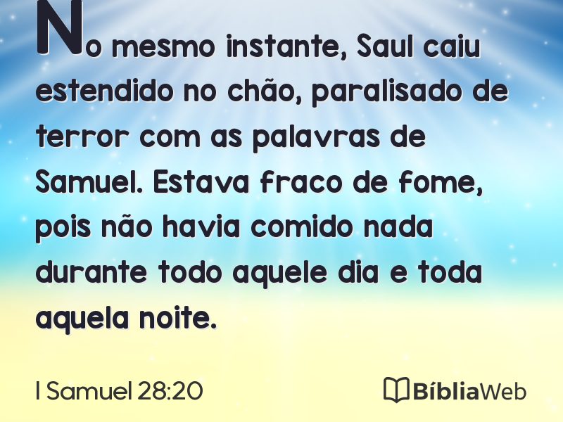 I Samuel 28:20 em imagem para compartilhar