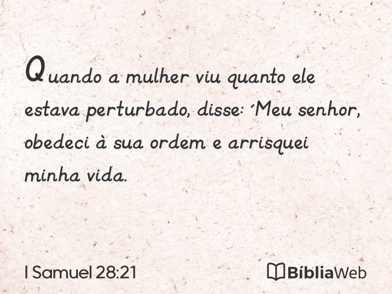I Samuel 28:21 em imagem para compartilhar