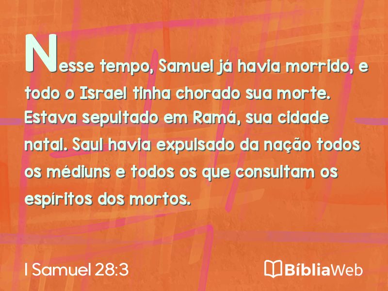 I Samuel 28:3 em imagem para compartilhar