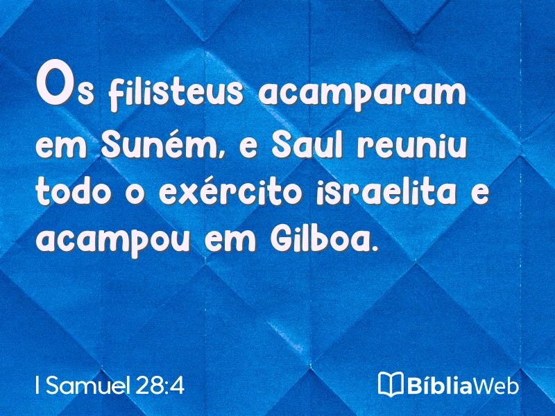 I Samuel 28:4 em imagem para compartilhar