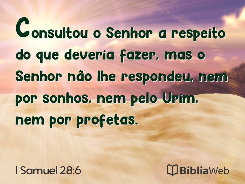 I Samuel 28:6 em imagem para compartilhar
