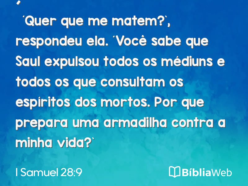 I Samuel 28:9 em imagem para compartilhar