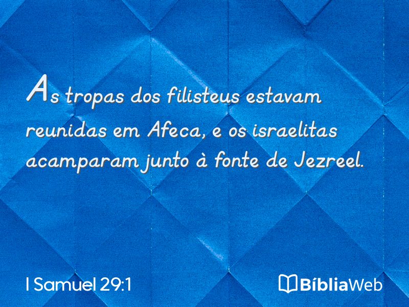 I Samuel 29:1 em imagem para compartilhar