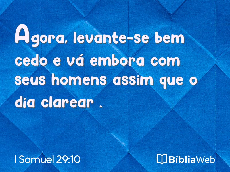 I Samuel 29:10 em imagem para compartilhar