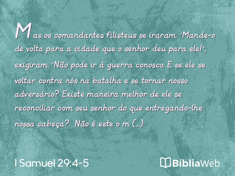 I Samuel 29:4-5 em imagem para compartilhar