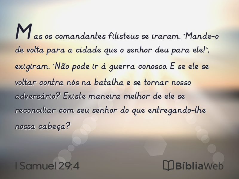 I Samuel 29:4 em imagem para compartilhar
