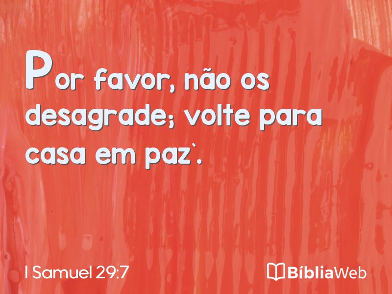 I Samuel 29:7 em imagem para compartilhar