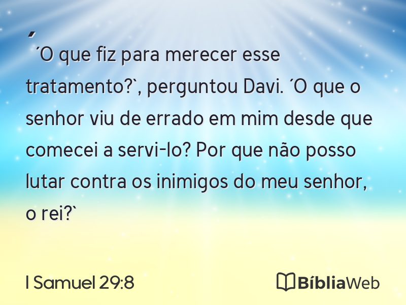 I Samuel 29:8 em imagem para compartilhar
