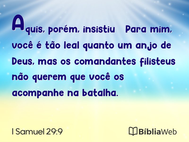 I Samuel 29:9 em imagem para compartilhar