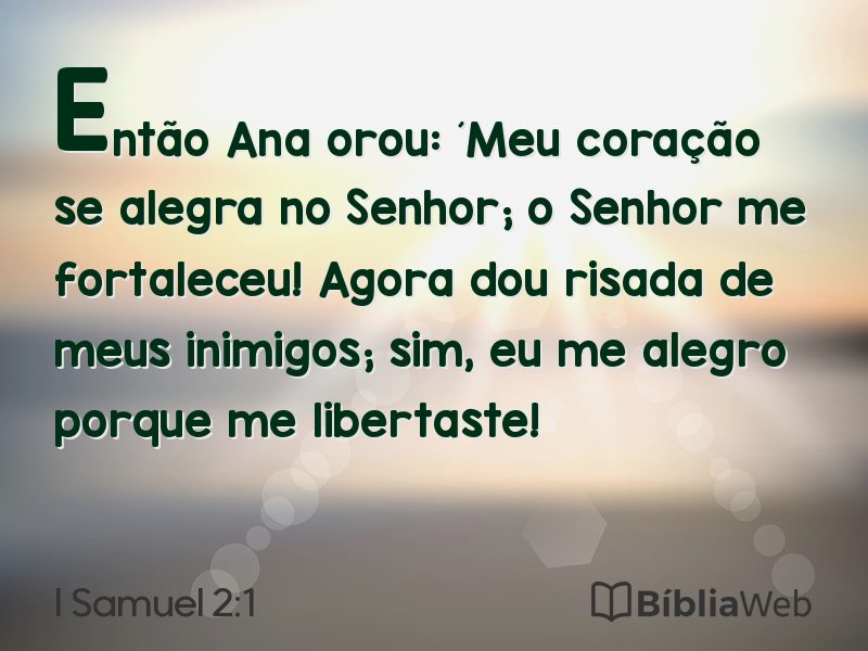 I Samuel 2:1 em imagem para compartilhar