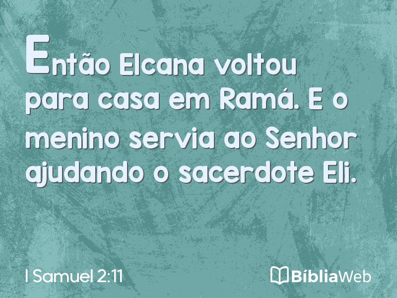 I Samuel 2:11 em imagem para compartilhar