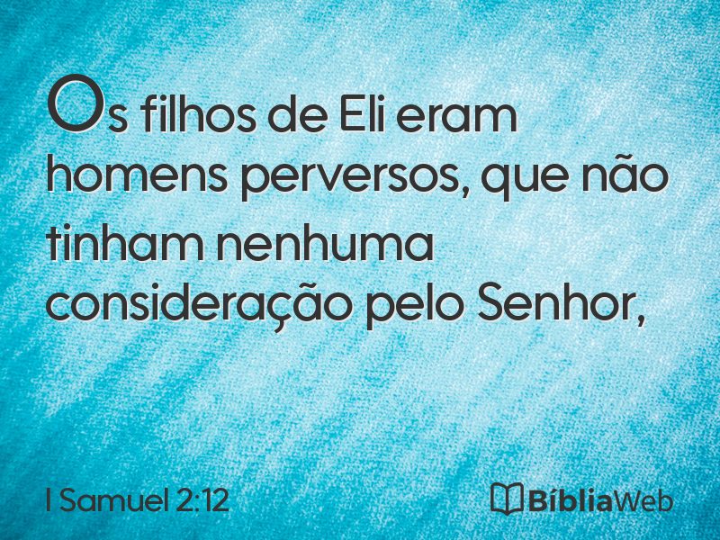 I Samuel 2:12 em imagem para compartilhar