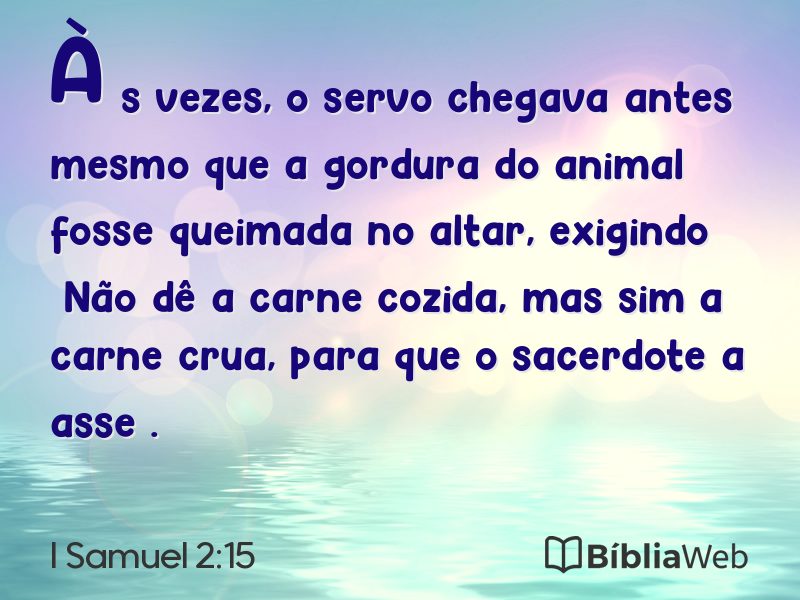 I Samuel 2:15 em imagem para compartilhar