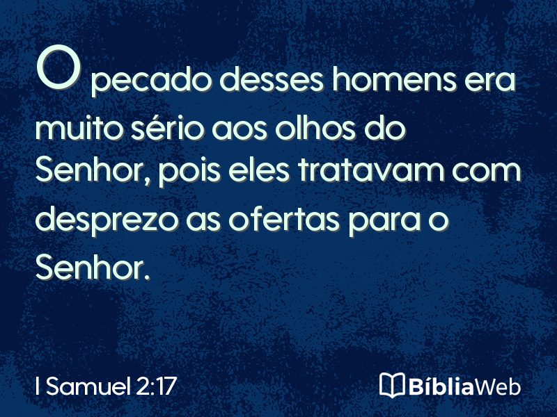 I Samuel 2:17 em imagem para compartilhar