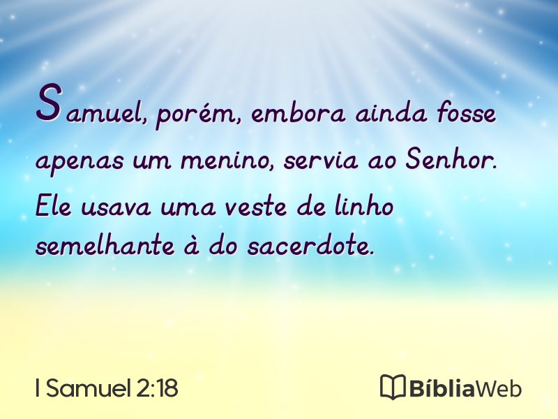 I Samuel 2:18 em imagem para compartilhar