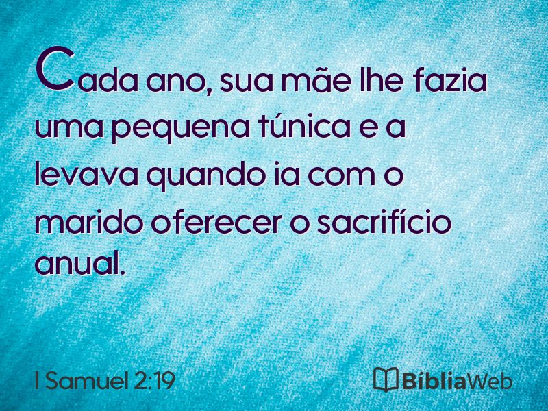 I Samuel 2:19 em imagem para compartilhar