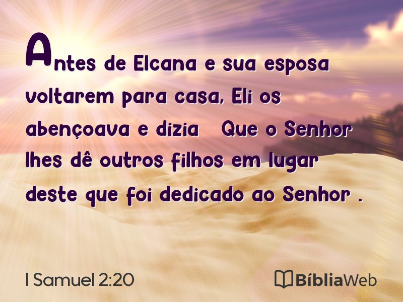 I Samuel 2:20 em imagem para compartilhar